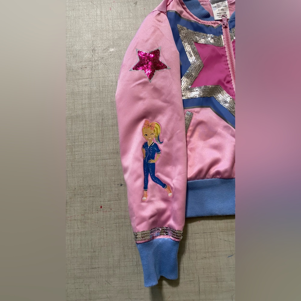 Jojo Siwa Nickelodeon year 2020 girls silk jacket with sequins XS (4/5) - Picture 7 of 13